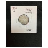 1890-S seated silver dime