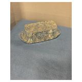 Glass butter dish