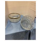 8' and 8 1/2' glass serving bowls