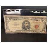 1963 $5 red seal legal tender note