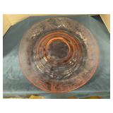 Vintage pink depression ware serving dish