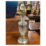 14 1/2' antique glass lamp