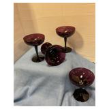 Set of 4 larger rim wine glasses