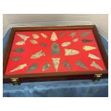 Display case of arrowheads 18' x 12'