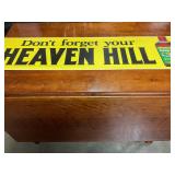 Vintage HeavenHill Cardboard Taxi Sign 48ï¿½x12 1/2ï¿½
