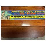 Walnut Street Baptist Church Sign 48ï¿½x12 1/2ï¿½
