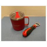 Davidson coffee mug & bottle opener