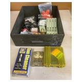 Wooden Drawer Box W/ miscellaneous supplies
