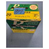 Remington 20ga 7 1/2 shot 25rds