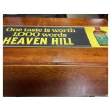 Vintage Heaven Hill Taxi cardboard Sign48ï¿½x12 1/2ï¿½