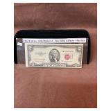 1953-B series UNC/wide cut $2 red seal U.S. note