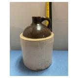 stoneware two-tone jug w/ chips