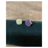 Sterling silver and natural gem rings (2)