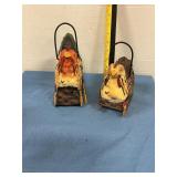 Rooster metal tea light candle holder