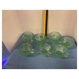 Depression glass tea cups
