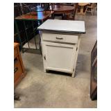 Kitchen work cabinet w/porcelain/enamel top