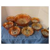 Unmarked Fenton footed bowls