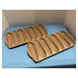 Vintage cast metal corn stick pans