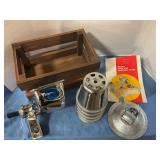 Deluxe food & vegetable cutter in wood crate