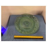 Depression glass serving plate