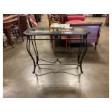 Rod iron entryway table