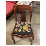 Decorative embroidered chair