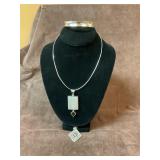 Sterling silver bracelet, necklace and pendant