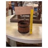 Rustic wooden miniature wishing well