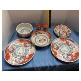 Platter, bowls & salt/peppers shakers