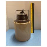 Stoneware canning jug w/ chips