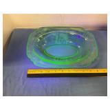 Uranium depression glass serving dish