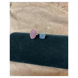 Sterling silver and natural gem rings (2)
