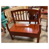 Antique wooden storage bench