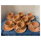 Fiesta 8 piece cup & saucer sets