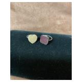 Sterling silver and natural gem rings (2)