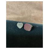 Sterling silver and natural gem rings (2)