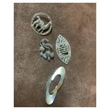 Sterling silver pins