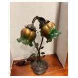 Vintage double tulip table lamp 18ï¿½ T