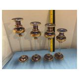 Glass candlesticks