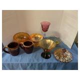 Assorted glass bowls, goblet & mugs