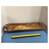 Handcarved wooden dough bowl