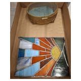 DRESSER BOX AND STAINED GLASS
