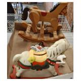 HOBBY HORSE FIGURINES AND BANK