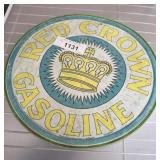 RED CROWN GASOLINE METAL SIGN 12 IN