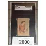 SGC GRADED 1926 HAND CUT WT TILDEN CARD