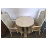 DINETTE TABLE, 2 CANE BACK CHAIRS