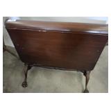 CYLINDER ROLL DROP LEAF TABLE W/ PAW FEET
