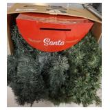 GARLAND AND SANTA MAIL BOX