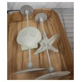 SHELL CANDLE STICK HOLDERS