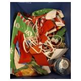 TOTE OF CHRISTMAS DECORATIONS